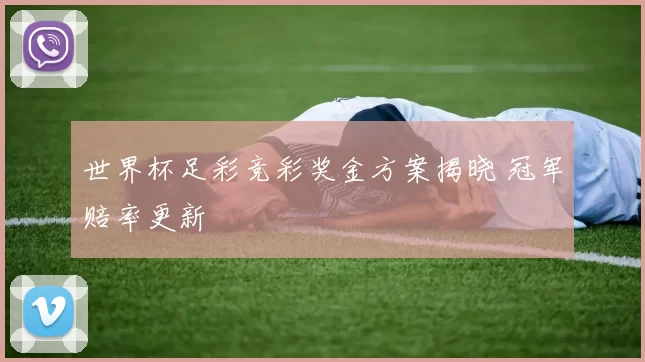 世界杯足彩竞彩奖金方案揭晓 冠军赔率更新