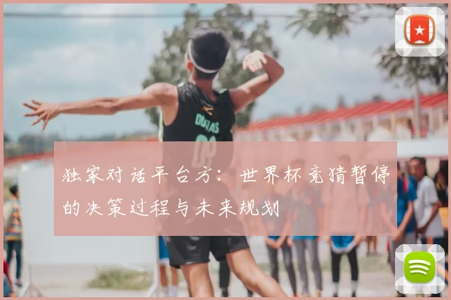 独家对话平台方:世界杯竞猜暂停的决策过程与未来规划